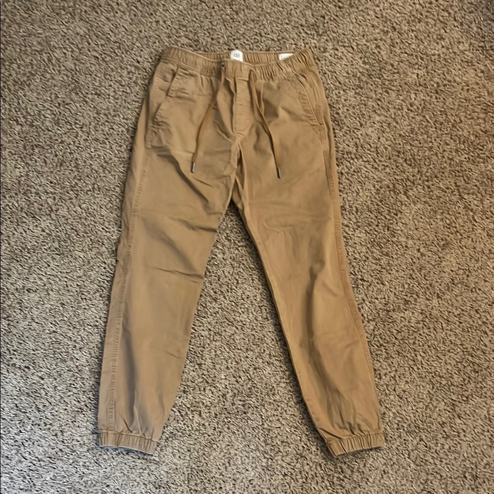GAP Tan Jogger Sweatpants with Elastic Cuffs